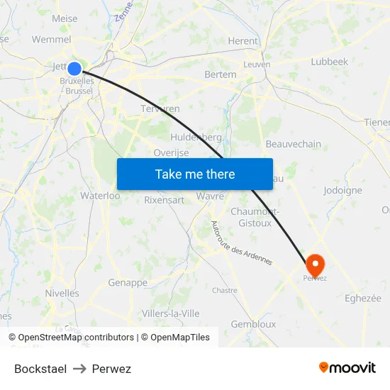 Bockstael to Perwez map