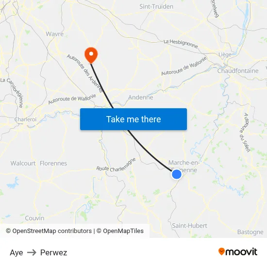 Aye to Perwez map