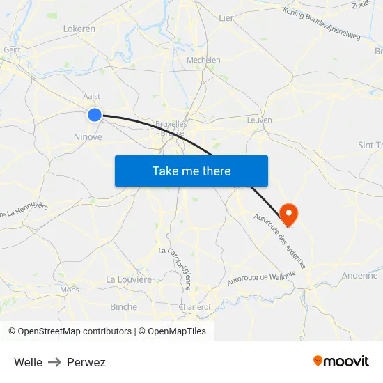 Welle to Perwez map