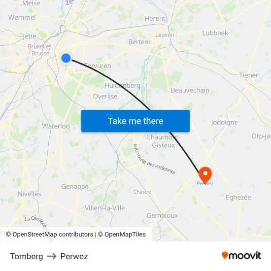 Tomberg to Perwez map