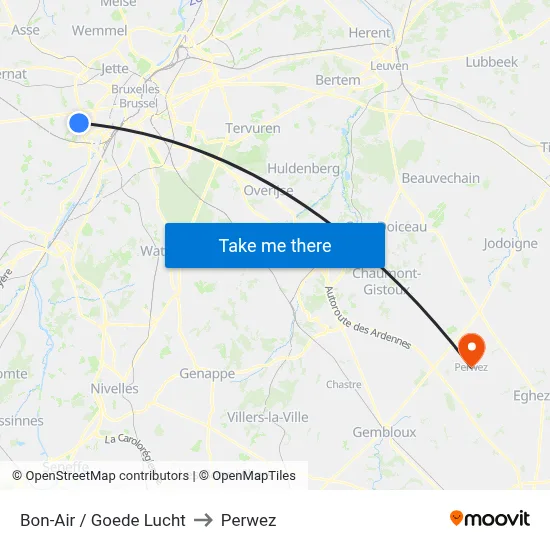 Good Air to Perwez map