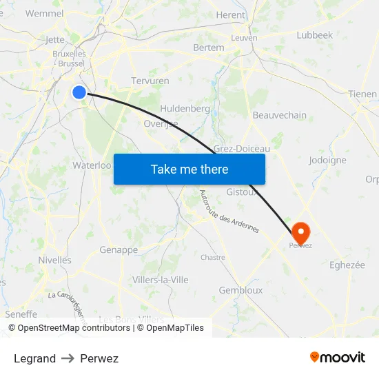 Legrand to Perwez map