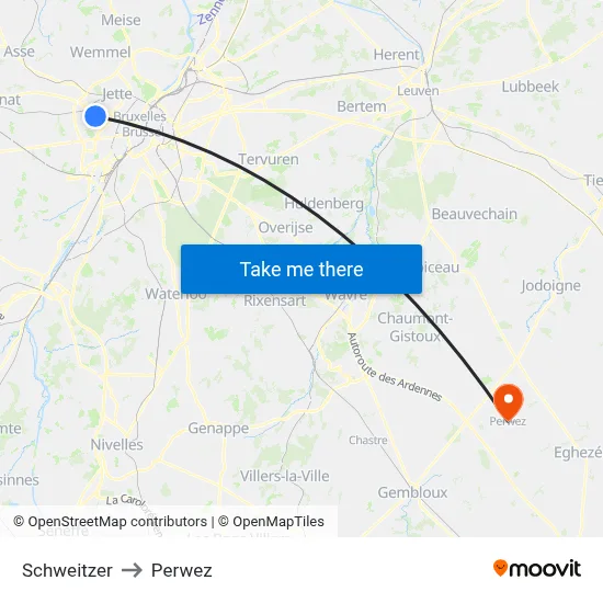 Schweitzer to Perwez map