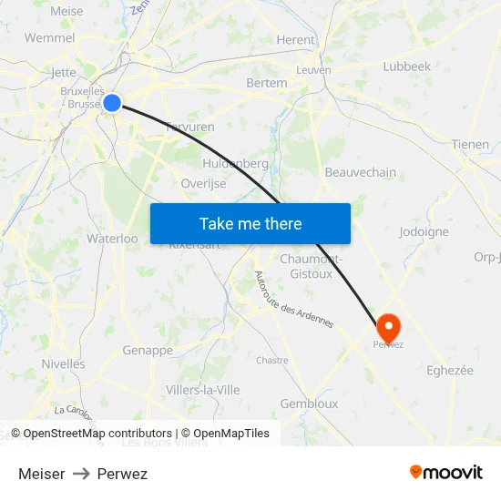 Meiser to Perwez map