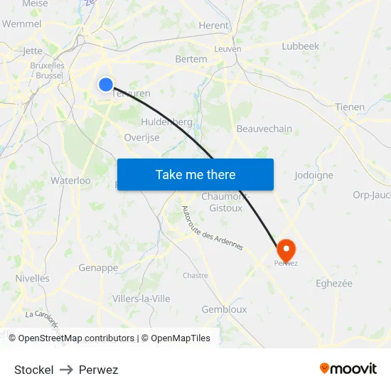 Stockel to Perwez map