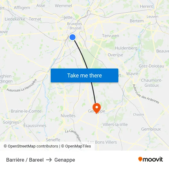 Barrier to Genappe map