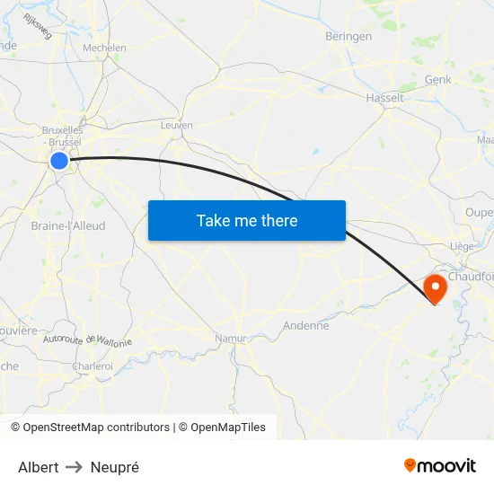 Albert to Neupré map