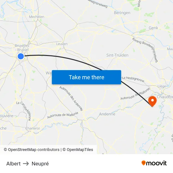 Albert to Neupré map