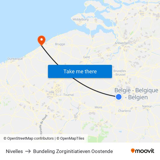 Nivelles to Bundeling Zorginitiatieven Oostende map