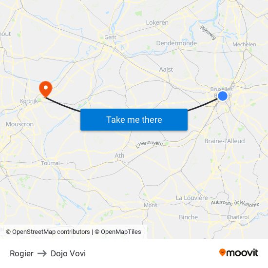 Rogier to Dojo Vovi map