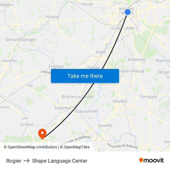 Rogier to Shape Language Center map