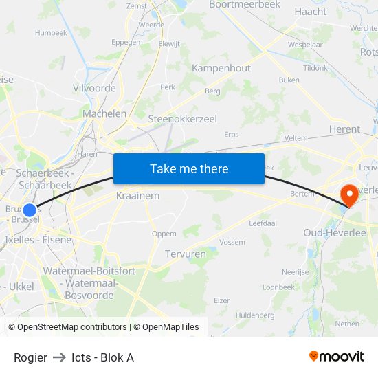 Rogier to Icts - Blok A map