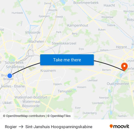 Rogier to Sint-Janshuis Hoogspanningskabine map