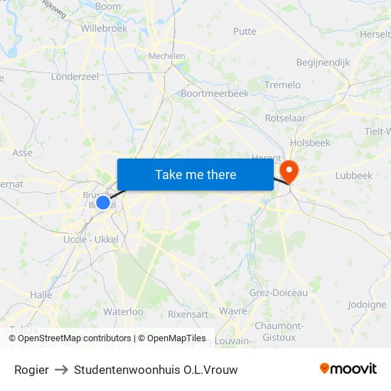 Rogier to Studentenwoonhuis O.L.Vrouw map