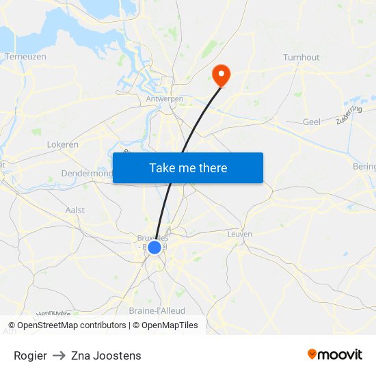 Rogier to Zna Joostens map