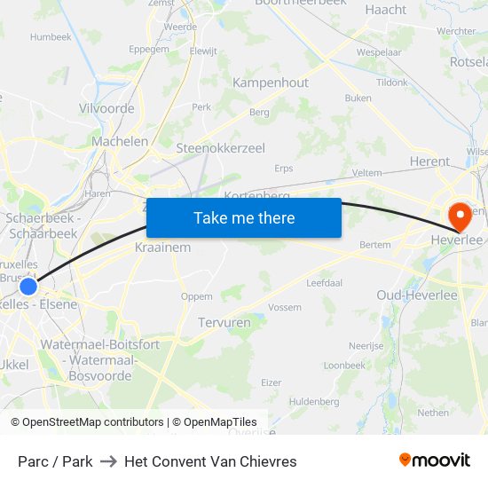 Parc / Park to Het Convent Van Chievres map