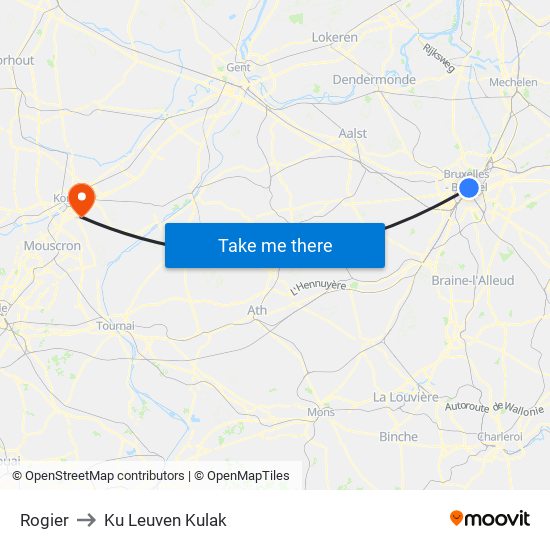 Rogier to Ku Leuven Kulak map