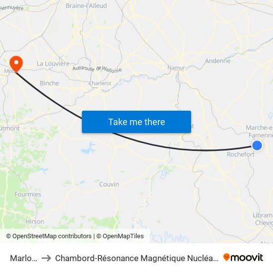 Marloie to Chambord-Résonance Magnétique Nucléaire map