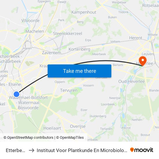 Etterbeek to Instituut Voor Plantkunde En Microbiologie map