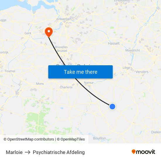 Marloie to Psychiatrische Afdeling map