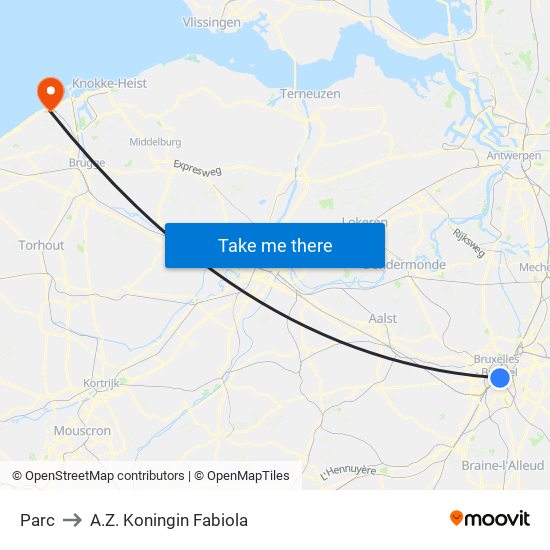 Parc to A.Z. Koningin Fabiola map