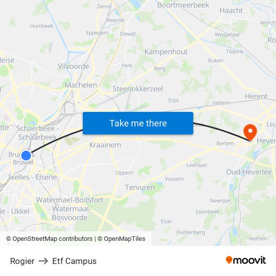 Rogier to Etf Campus map