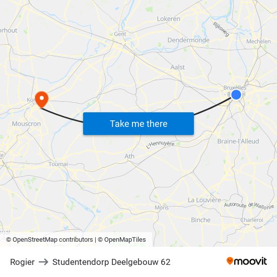 Rogier to Studentendorp Deelgebouw 62 map