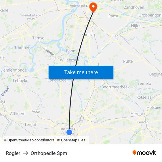 Rogier to Orthopedie Spm map