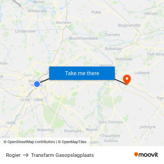 Rogier to Transfarm Gasopslagplaats map