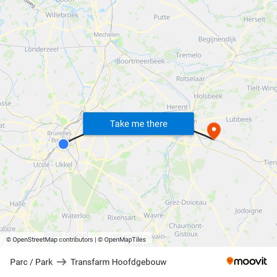 Parc / Park to Transfarm Hoofdgebouw map