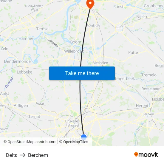 Delta to Berchem map