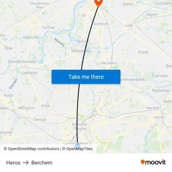 Heros to Berchem map