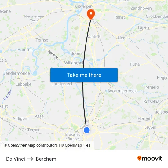 Da Vinci to Berchem map