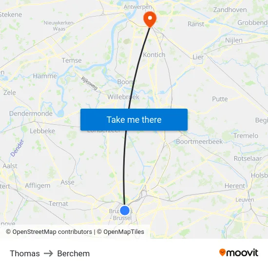 Thomas to Berchem map