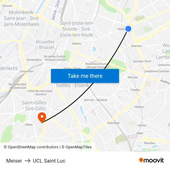 Meiser to UCL Saint Luc map