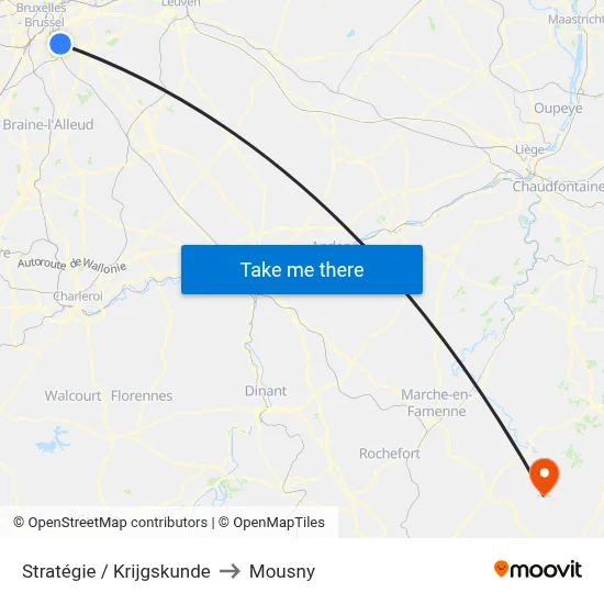 Stratégie / Krijgskunde to Mousny map