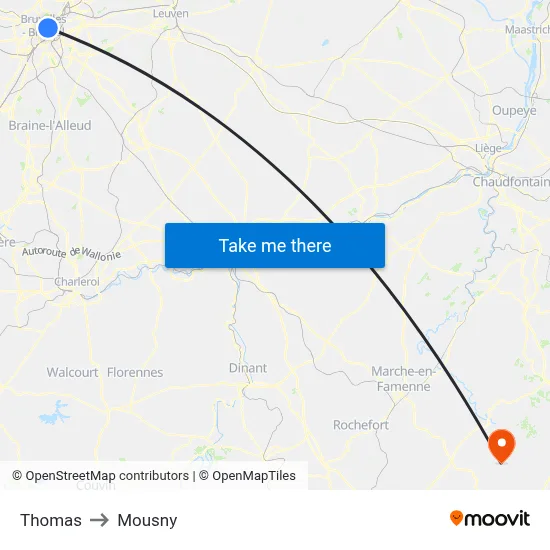 Thomas to Mousny map