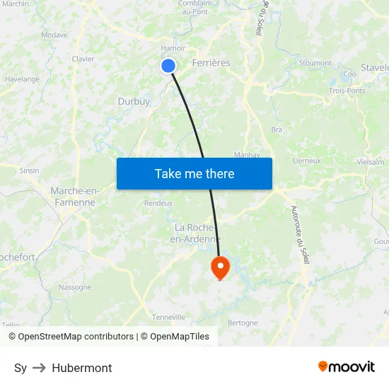 Sy to Hubermont map