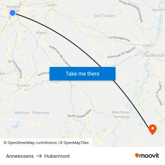 Anneessens to Hubermont map