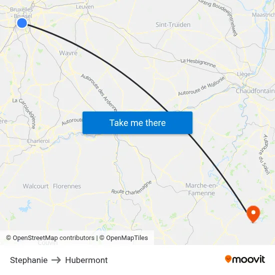 Stephanie to Hubermont map