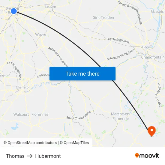 Thomas to Hubermont map