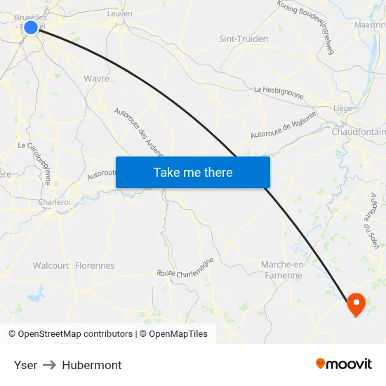 Yser to Hubermont map