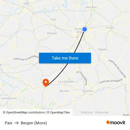 Peace to Bergen (Mons) map