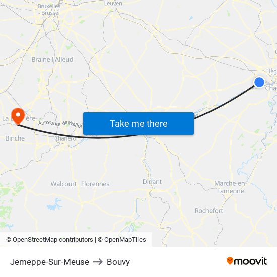 Jemeppe-Sur-Meuse to Bouvy map