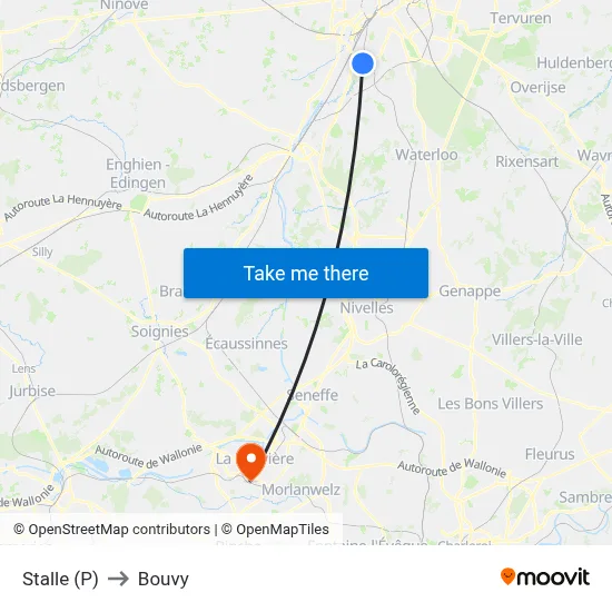 Stalle (P) to Bouvy map