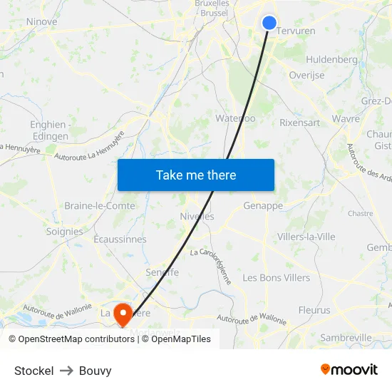 Stockel to Bouvy map