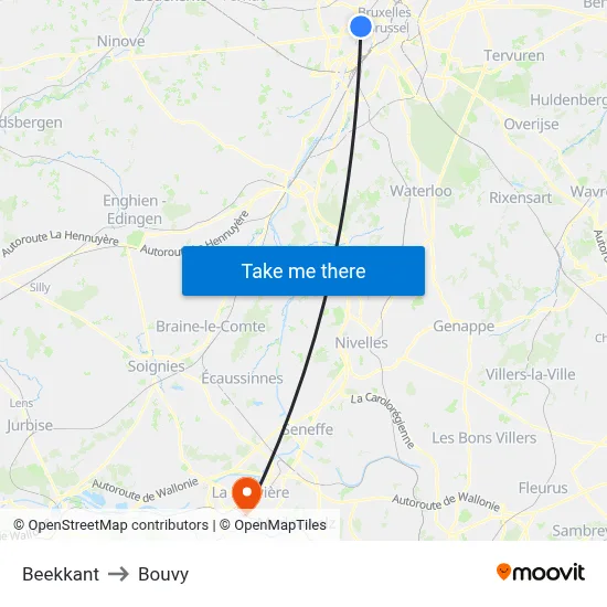 Beekkant to Bouvy map