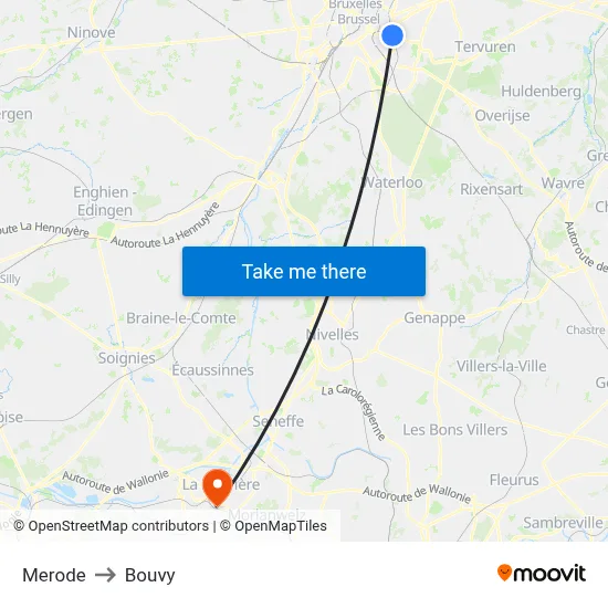 Merode to Bouvy map