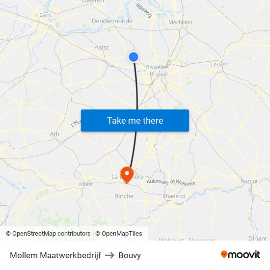 Mollem Maatwerkbedrijf to Bouvy map