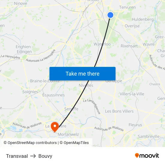 Transvaal to Bouvy map